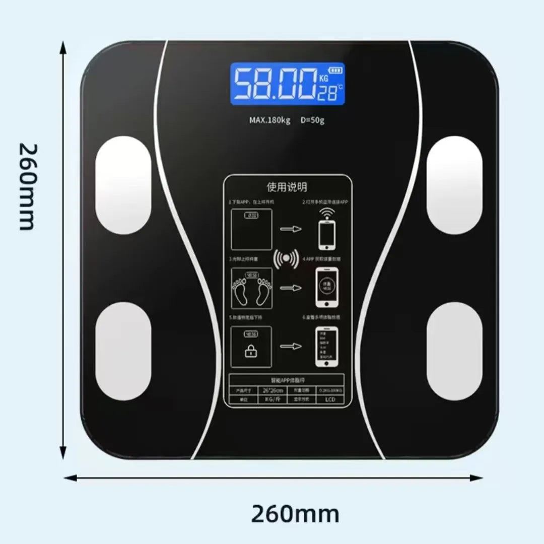 USB Body Fat Scale, Intelligent and Precise Home Fat Scale, Adult Body Scale, Small Electronic Scale, Weighing Scale Body Scale